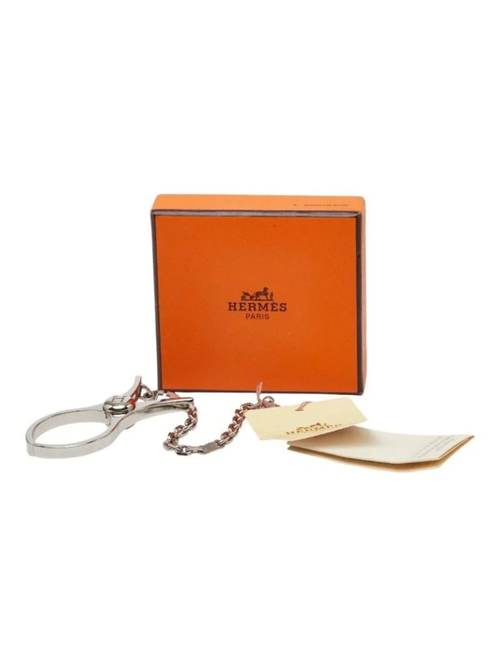 Hermes Phil Glove Holder Silver Metal Gloves